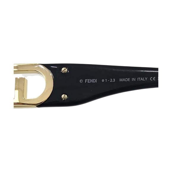 Fendi Tortoise and Black Sunglasses with Gold Detail main image 4